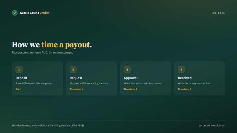 How we time a casino payout: request, approval and money received