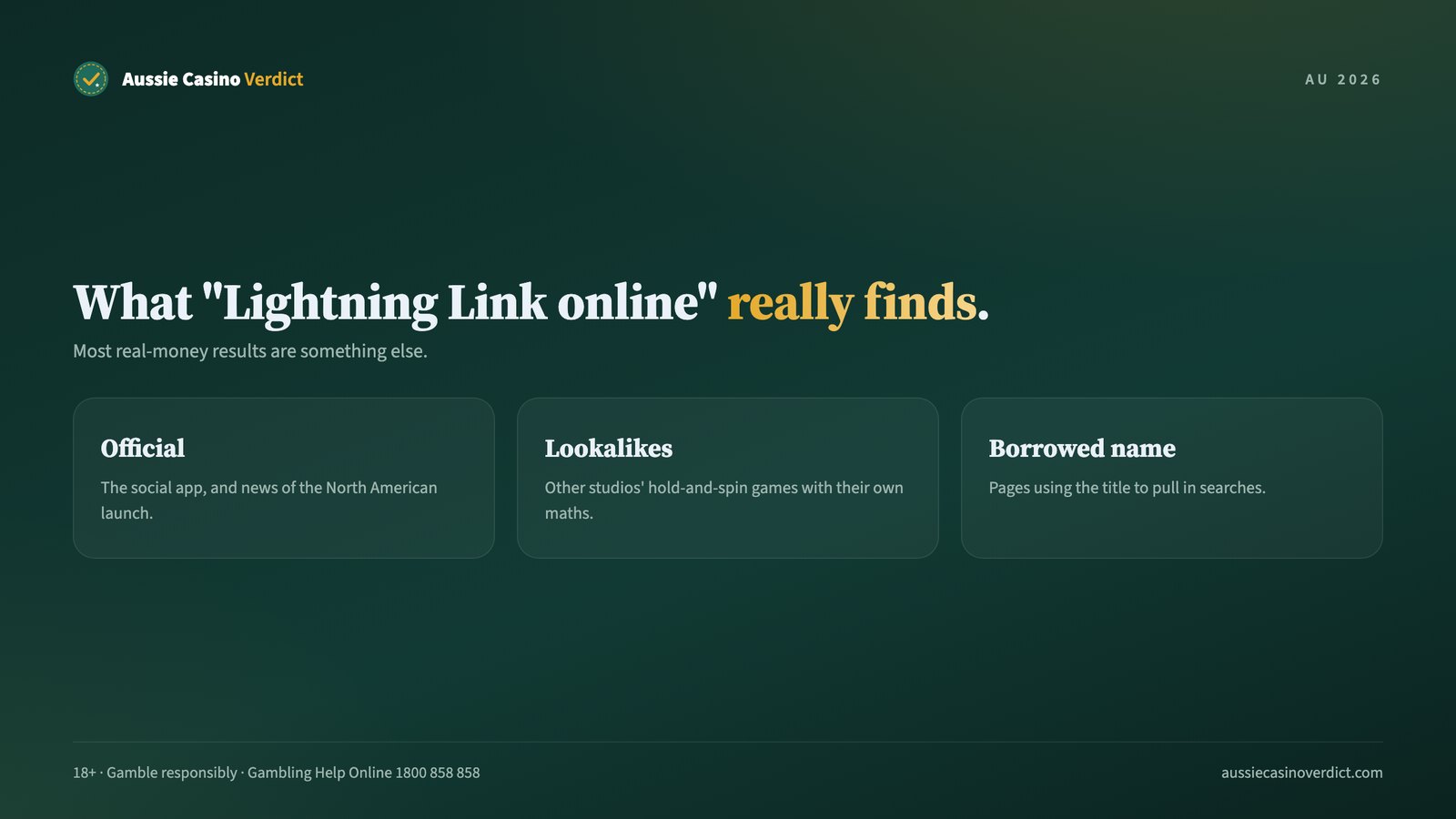 What Lightning Link online search results really are: official app, North American launch, lookalikes and borrowed names
