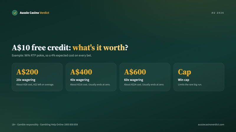 No deposit bonus Australia: what free sign-up credit is worth after wagering and win caps